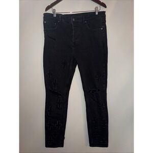 Ksubi Chitch Kraftwork Black Crossed Out Skinny Jeans Mens Size 36